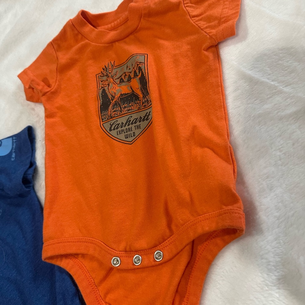 Carhartt Navy and Orange Infant Bodysuits - Picture 3 of 3